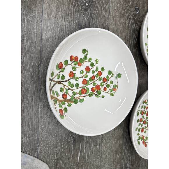 Ceramisia Italy stoneware Serving Bowl Apple tree 10” Pasta Bowl ~set Of 3 - Picture 6 of 12